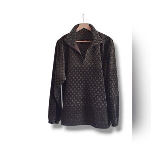 Laksen Green Arlington Quarter Zip Long Sleeve High Neck Pullover Jacket Size L